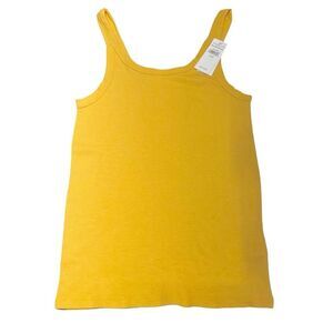 American Eagle Marigold Double Scoop Neck Ribbed Tank